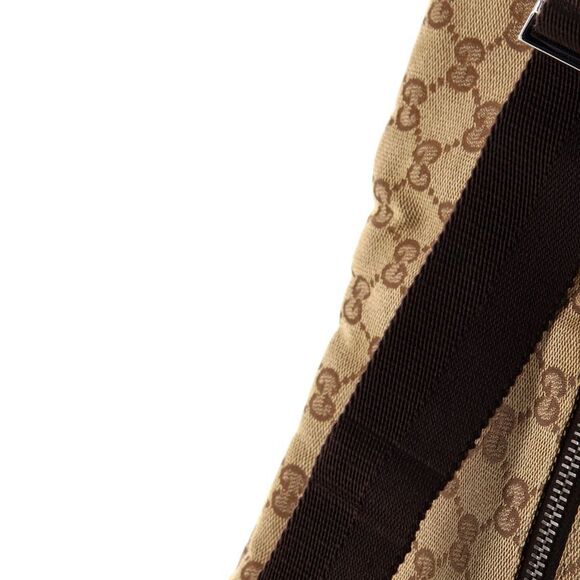 Gucci Vintage Double Belt Bag GG Canvas Brown - Picture 8 of 9